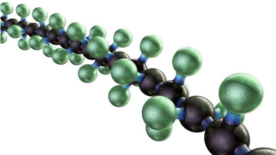 Polymer består av långa kedjor av molekyler
